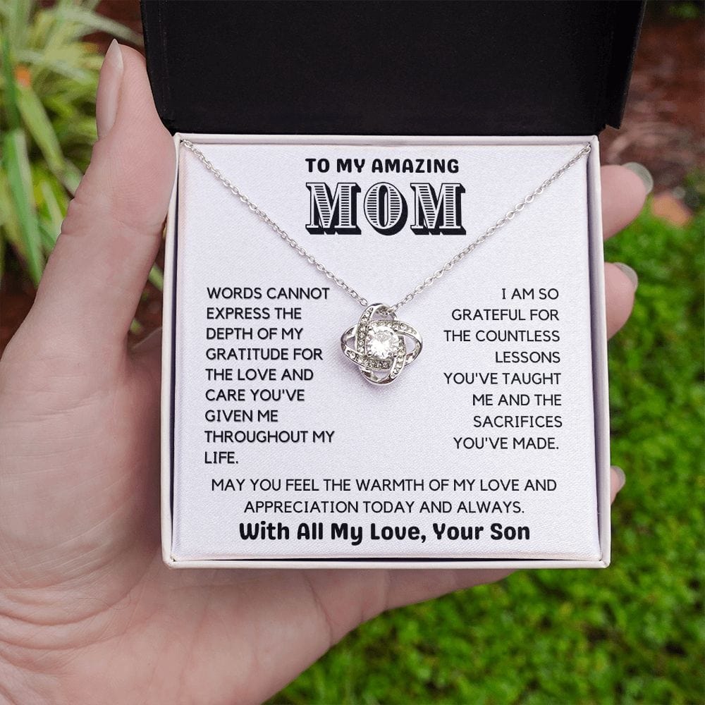 Gift To Mom | Necklace From Son, Son In Law, Bonus Son, Birthday, Mothers Day
