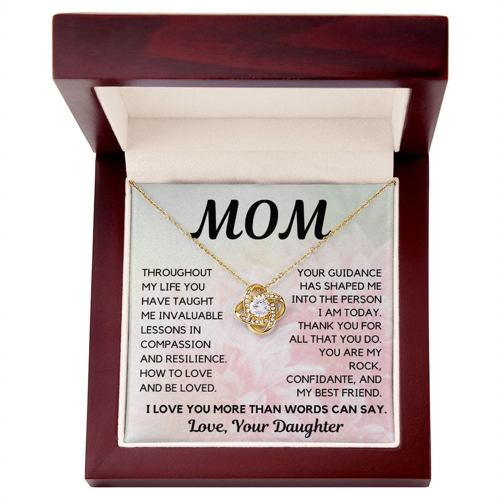 Mom Gift | Pendant Necklace To My Mother, From Daughter, Birthday, Mothers Day, Just Beacuse