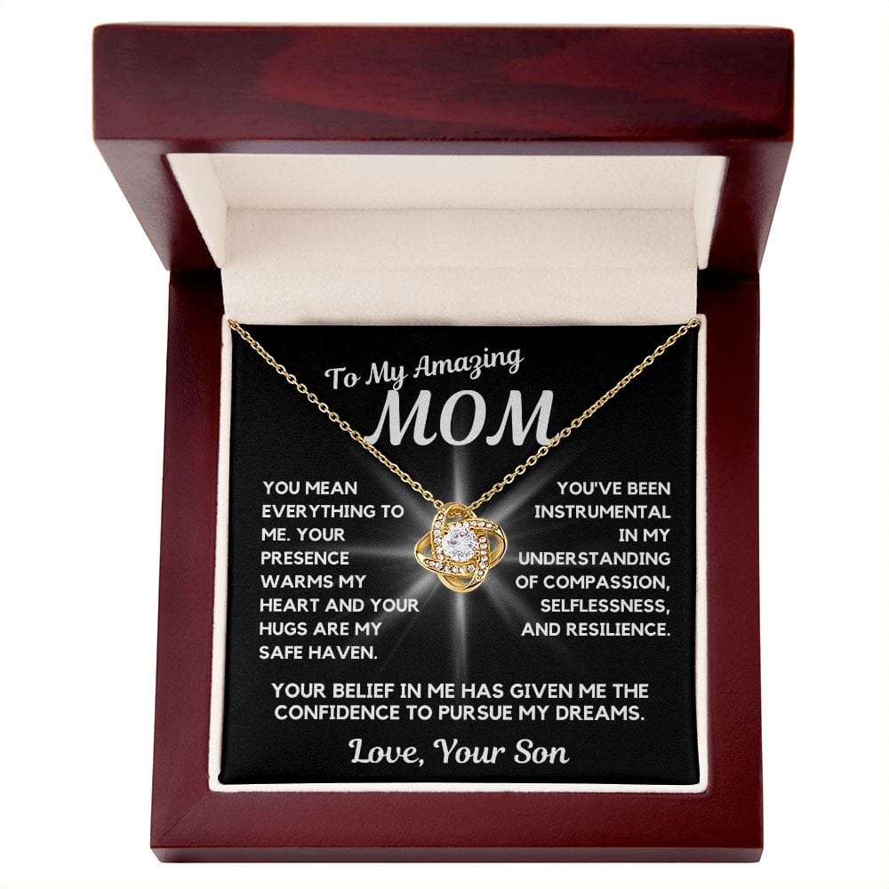 Gift For Mom | Pendant Necklace For My Mother, From Son, Mothers Day, Birthday, Just Becuse