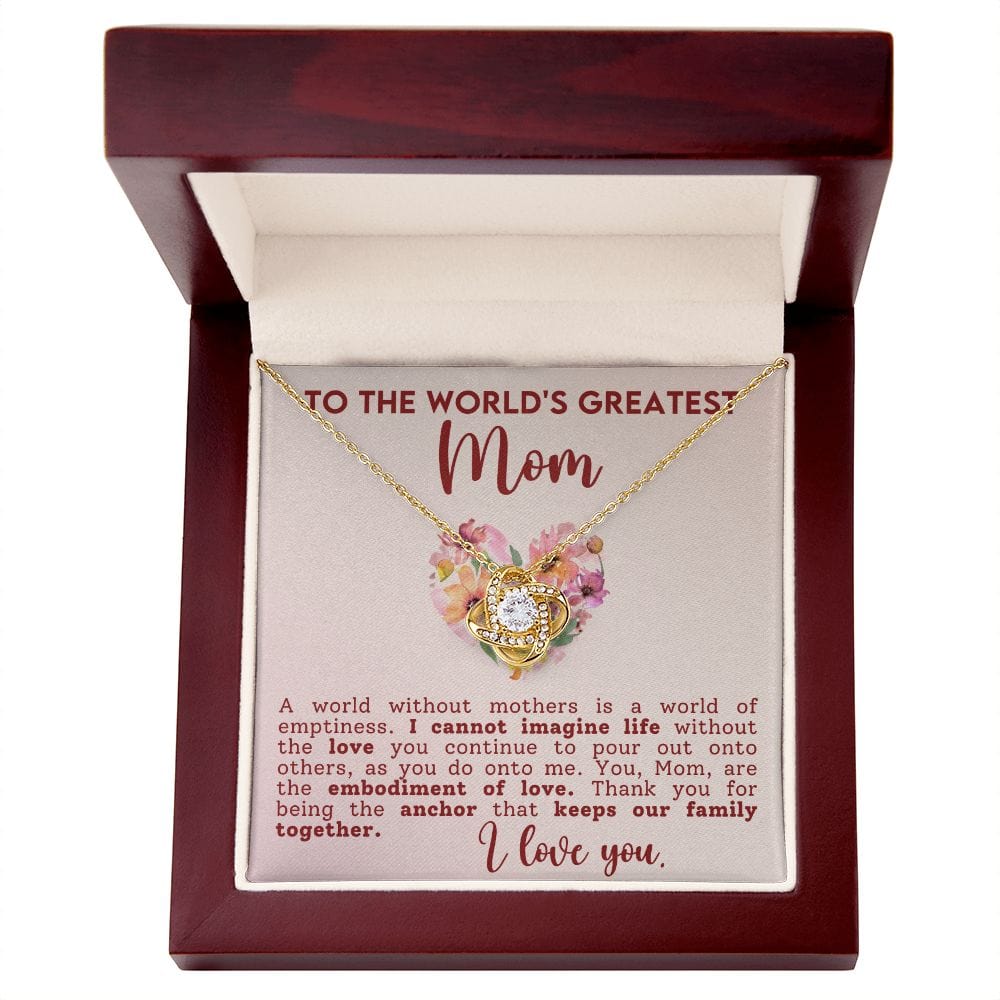 Gift For Mom | Mother Necklace Gift, The Anchor That Keeps Us Together, From Son Daughter, Mothers Day, Birthday