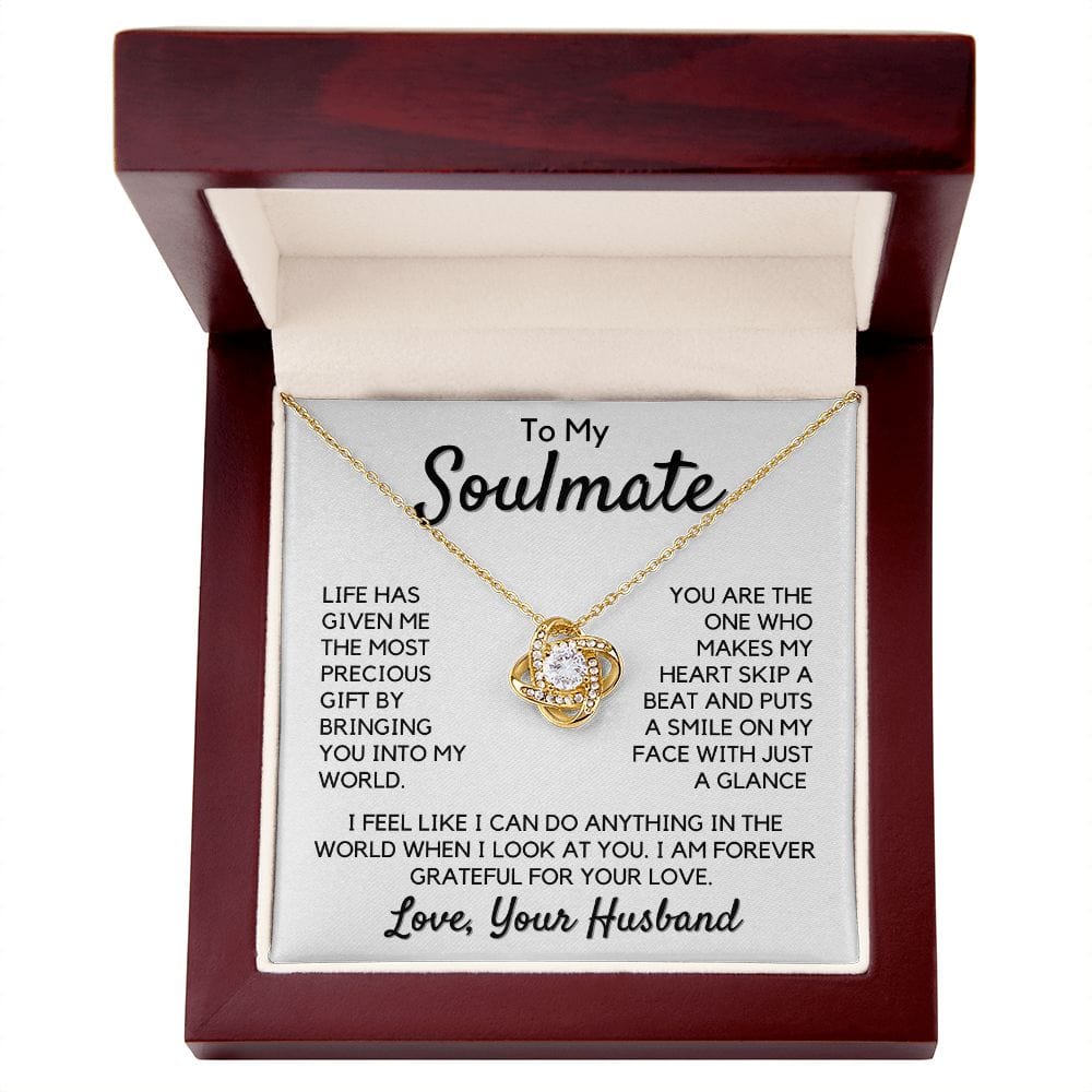 Gift To My Wife, Soulmate | Partner From Husband Necklace, Anniversary, Birthday, Mothers Day