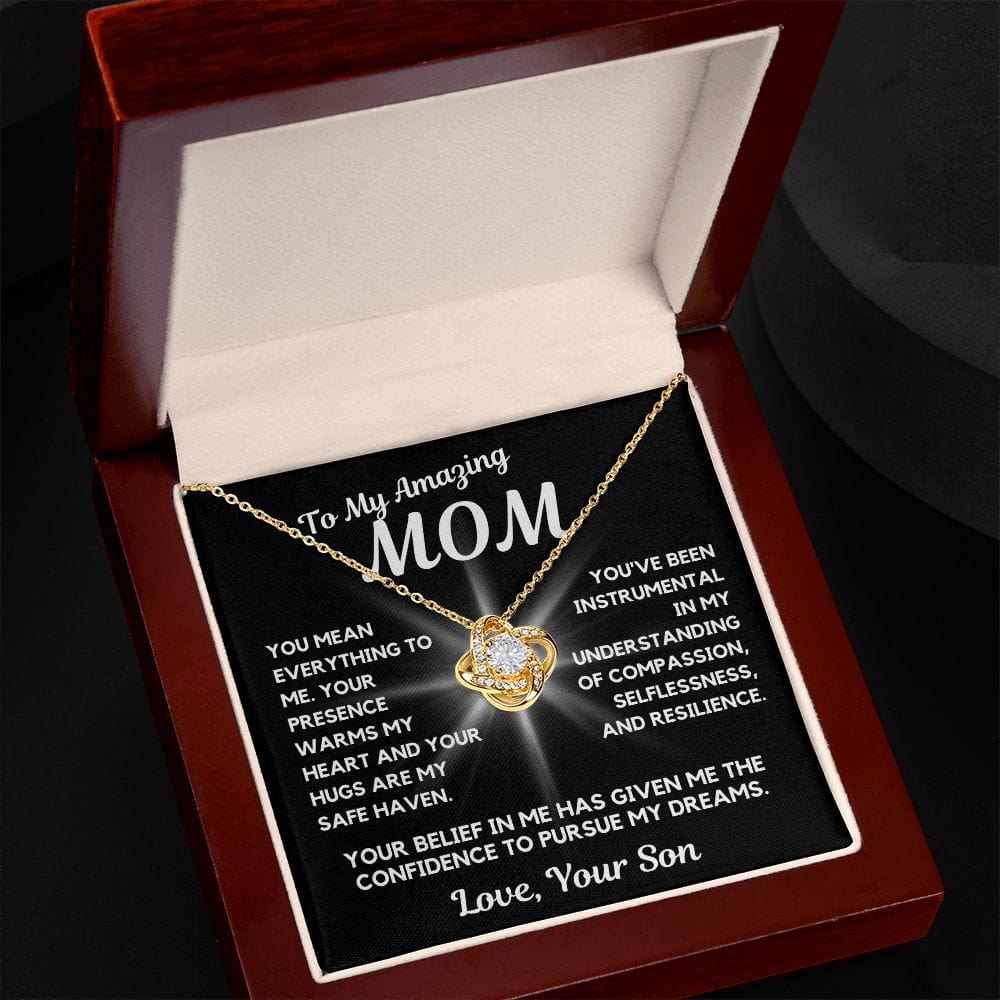 Gift For Mom | Pendant Necklace For My Mother, From Son, Mothers Day, Birthday, Just Becuse