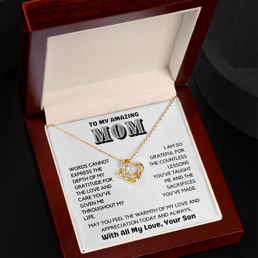 Gift To Mom | Necklace From Son, Son In Law, Bonus Son, Birthday, Mothers Day