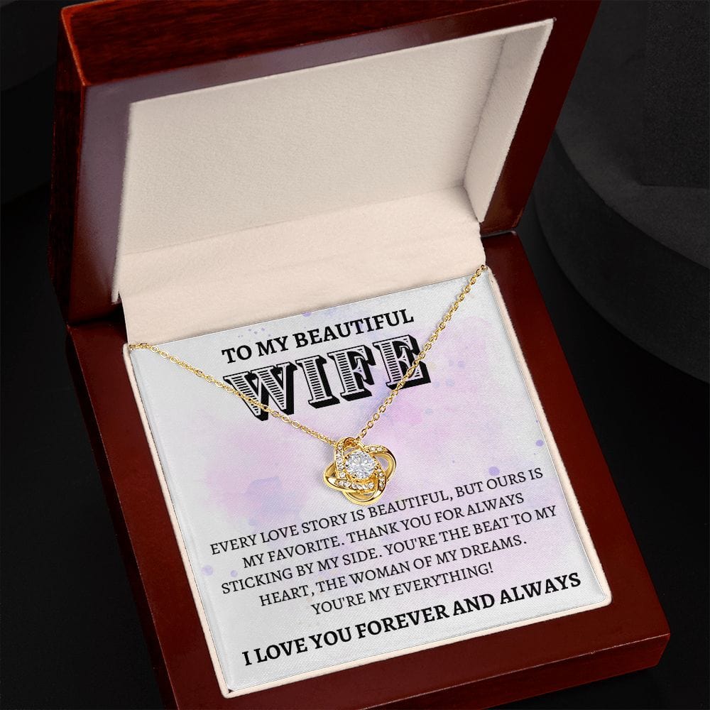 Wife Gift | To My Beautiful Wife, Soulmate, Partner, Necklace Gift