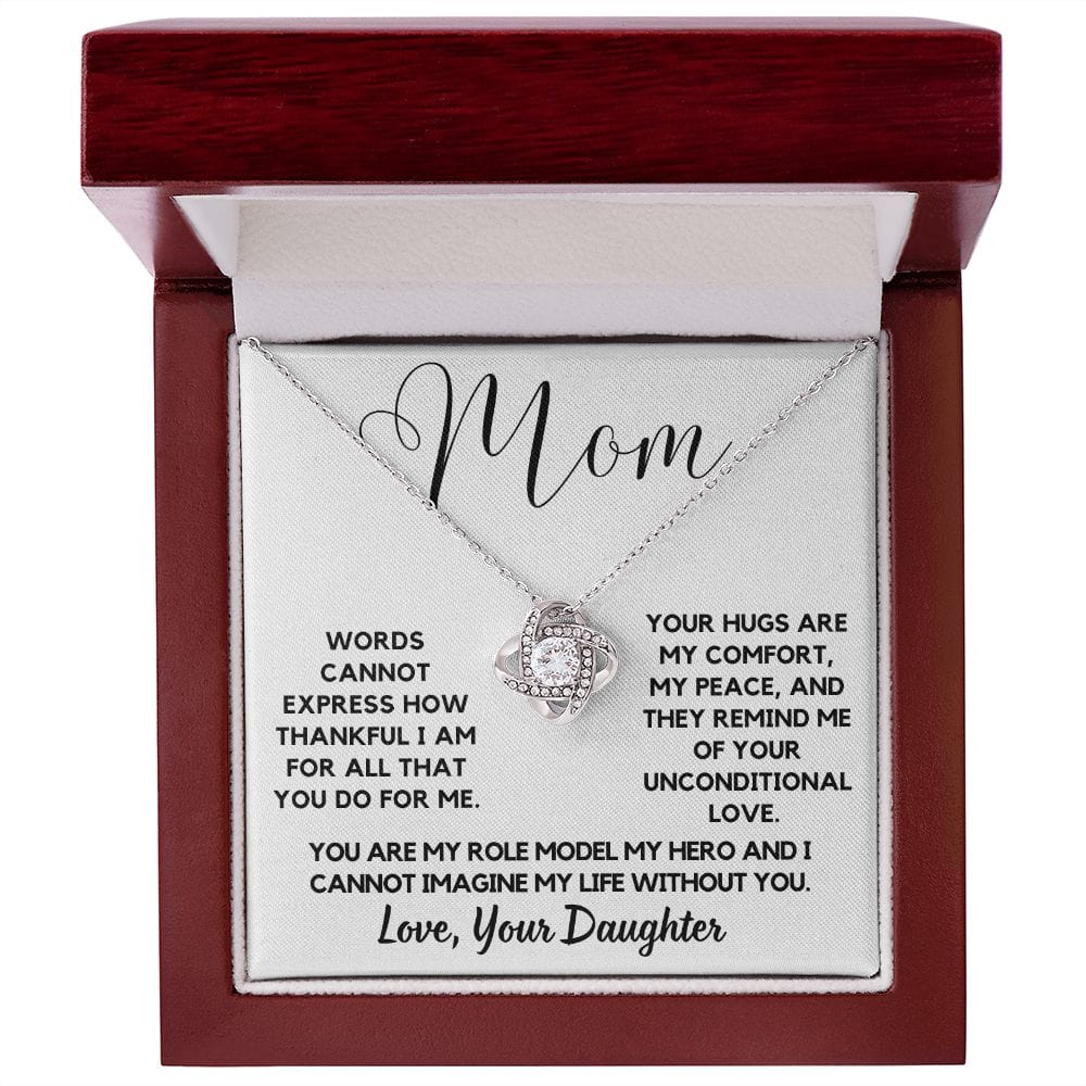 Mom Gift | To My Mother Necklace, My Hero, From Daughter, Mothers Day, Birthday
