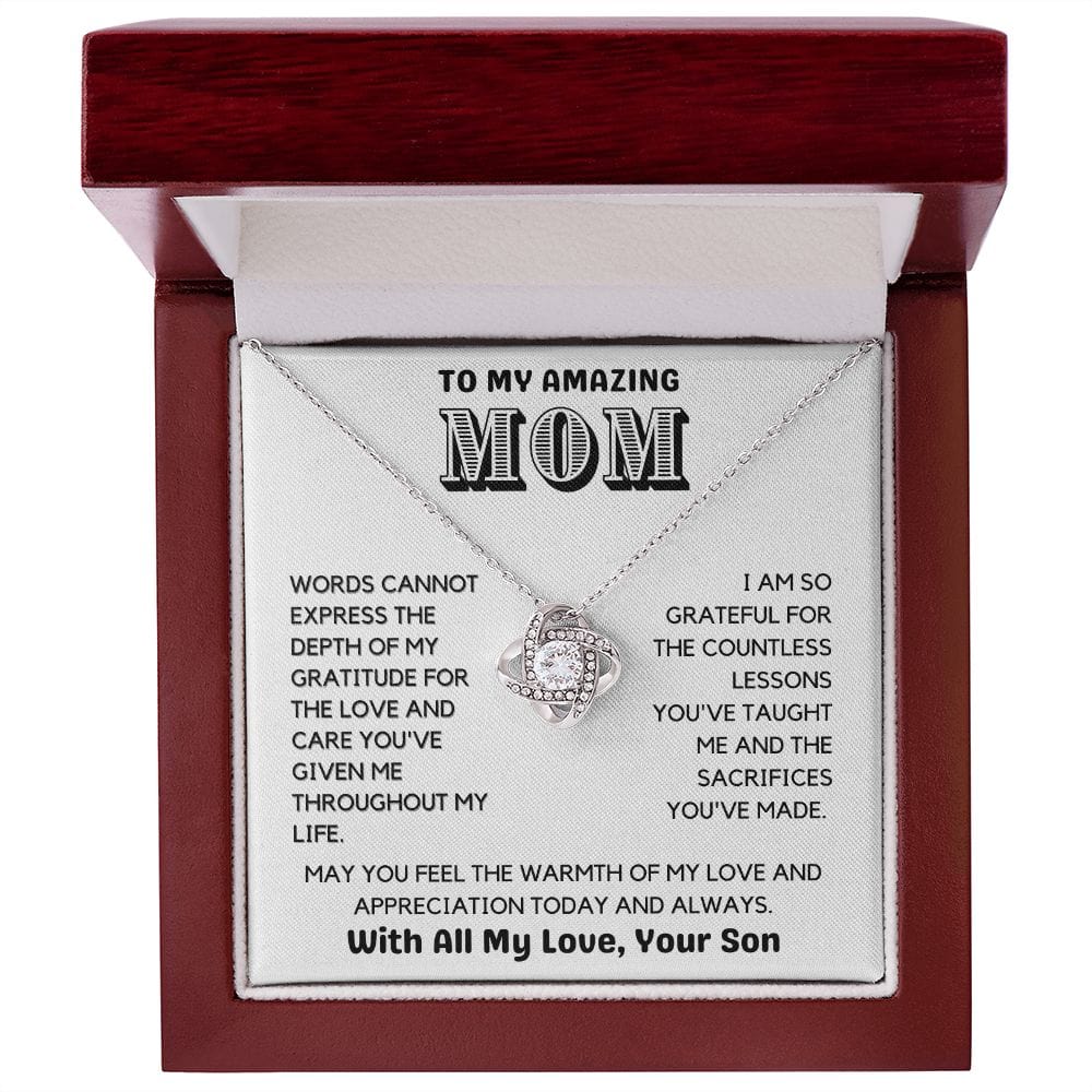 Gift To Mom | Necklace From Son, Son In Law, Bonus Son, Birthday, Mothers Day