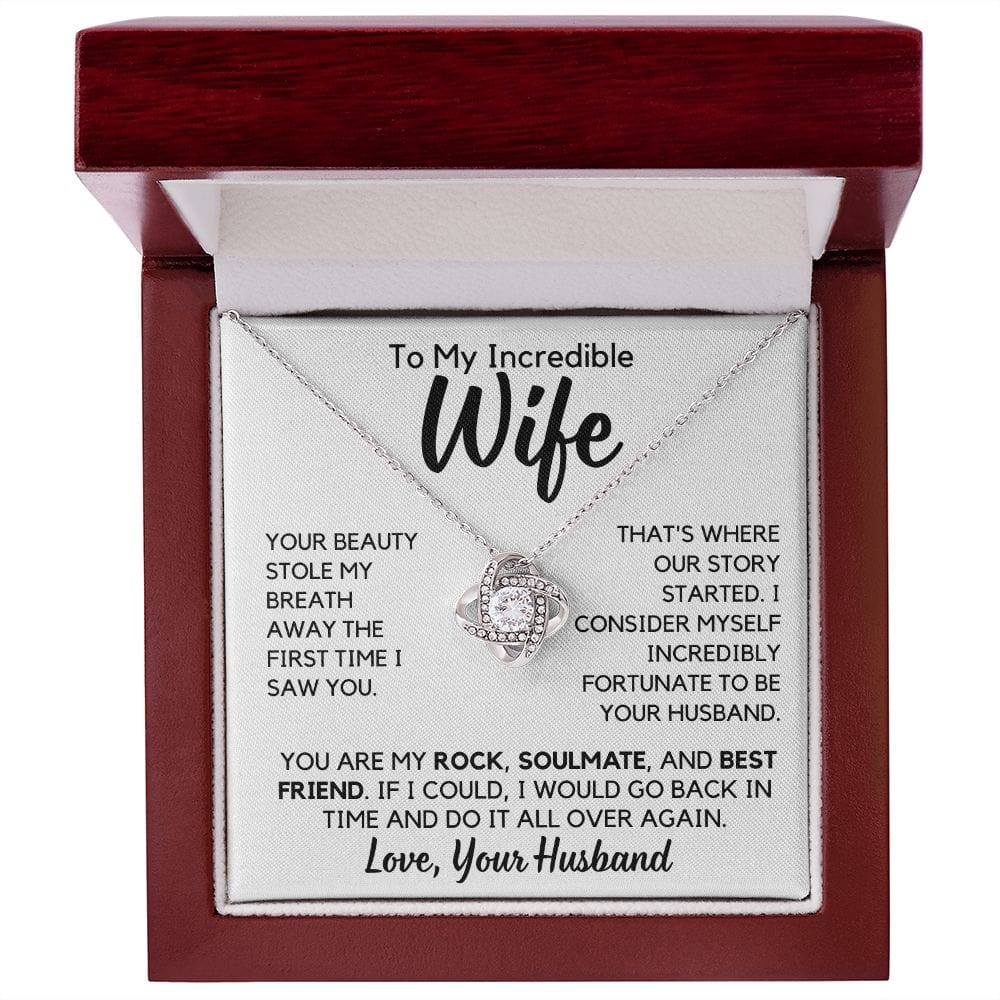 To My Wife | Soulmate Gift, Partner, From Husband Pendant Necklace, Anniversary, Birthday, Mothers Day