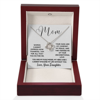 Mom Gift | To My Mother Necklace, My Hero, From Daughter, Mothers Day, Birthday