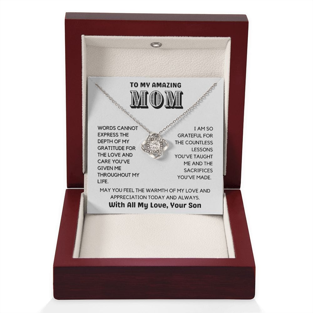 Gift To Mom | Necklace From Son, Son In Law, Bonus Son, Birthday, Mothers Day