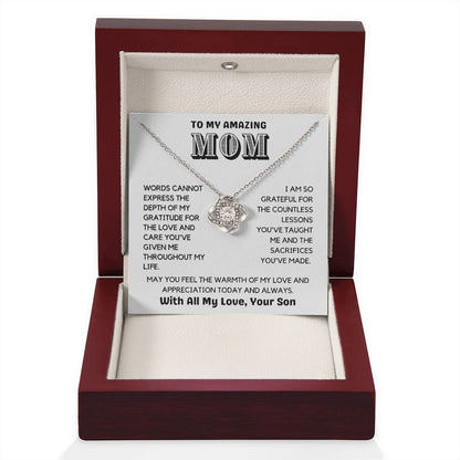 Gift To Mom | Necklace From Son, Son In Law, Bonus Son, Birthday, Mothers Day