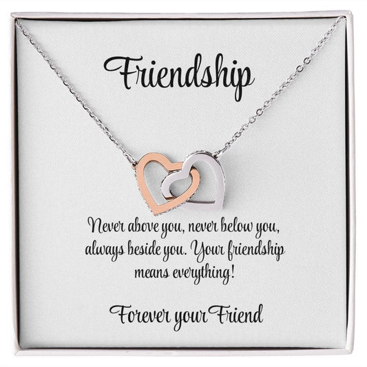 Friendship - Always Beside You Heart Necklace