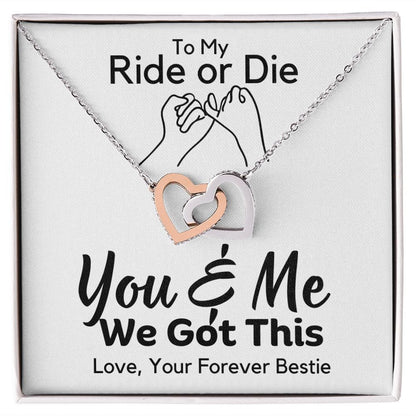 Friendship Gift | Best Friends, Ride or Die, Inspirational Motivational, Wife, Girlfriend Gifts