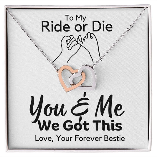 Friendship Gift | Best Friends, Ride or Die, Inspirational Motivational, Wife, Girlfriend Gifts