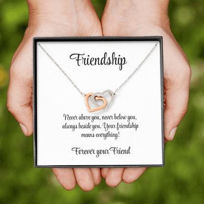 Friendship - Always Beside You Heart Necklace