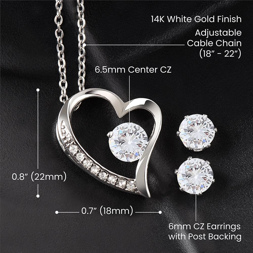 To My Granddaughter I Will Always Love You Heart Necklace Gift from Grandmother