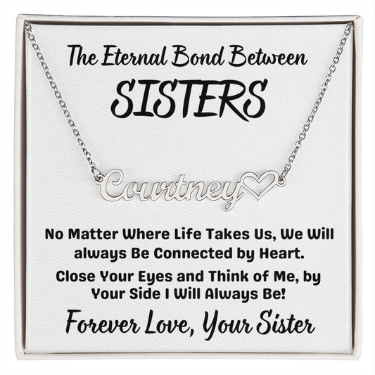 Sister Gift | Personalized Name Necklace, Customized From Sister, Birthday, Graduation, Mothers Day