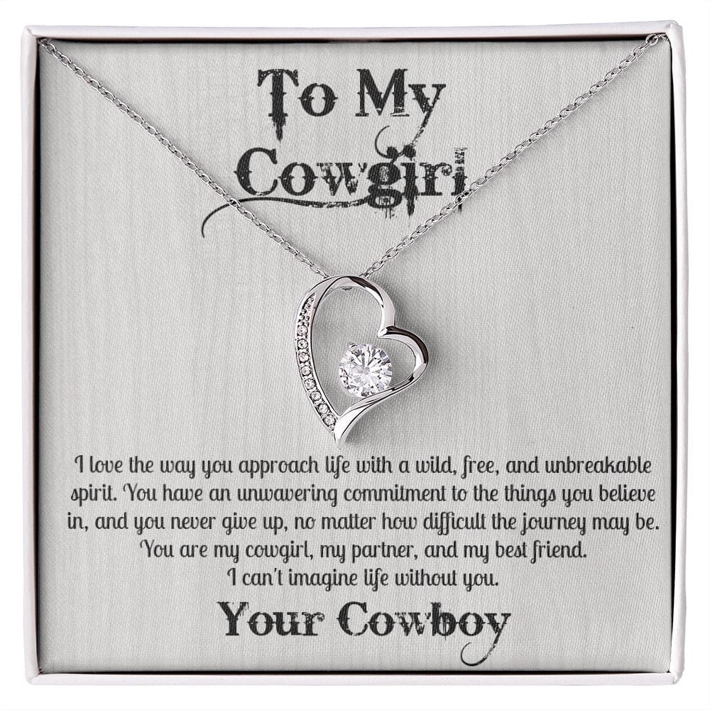 Cowgirl Gift | Necklace to My Cowgirl. From Cowboy, To Soulmate, Partner, Best Friend, Birthday, Anniversary Gift