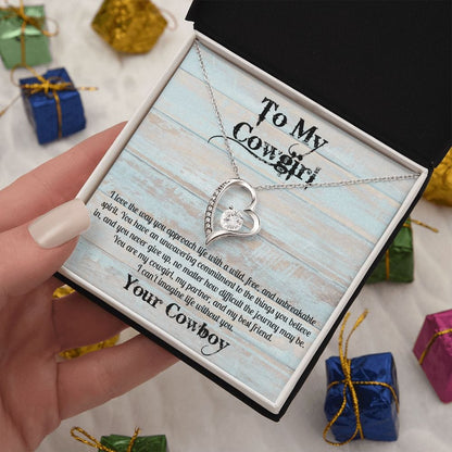 Products Cowgirl Gift | Necklace to My Cowgirl. From Cowboy, To Soulmate, Partner, Best Friend, Birthday, Anniversary Gift