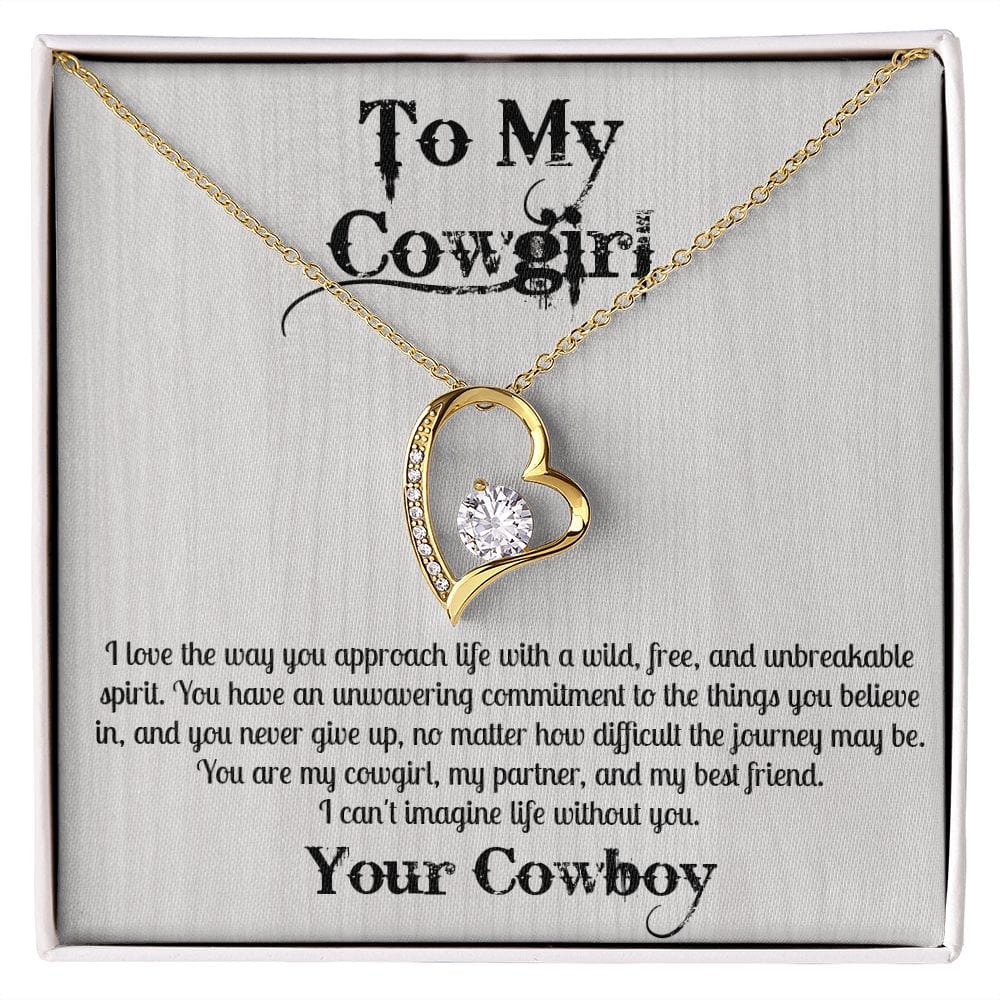 Cowgirl Gift | Necklace to My Cowgirl. From Cowboy, To Soulmate, Partner, Best Friend, Birthday, Anniversary Gift