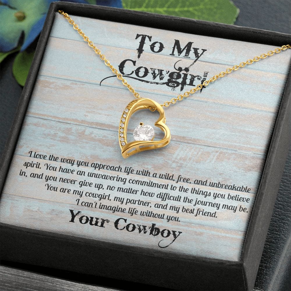 Products Cowgirl Gift | Necklace to My Cowgirl. From Cowboy, To Soulmate, Partner, Best Friend, Birthday, Anniversary Gift