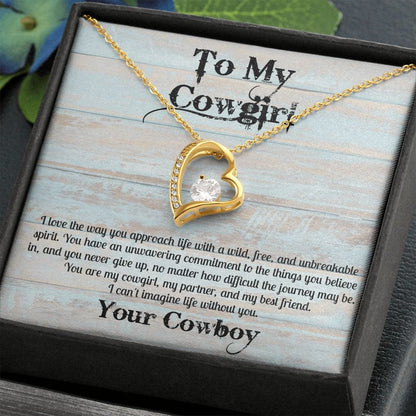 Products Cowgirl Gift | Necklace to My Cowgirl. From Cowboy, To Soulmate, Partner, Best Friend, Birthday, Anniversary Gift