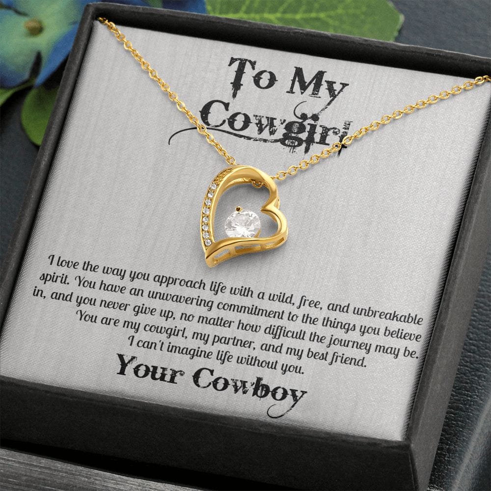 Cowgirl Gift | Necklace to My Cowgirl. From Cowboy, To Soulmate, Partner, Best Friend, Birthday, Anniversary Gift