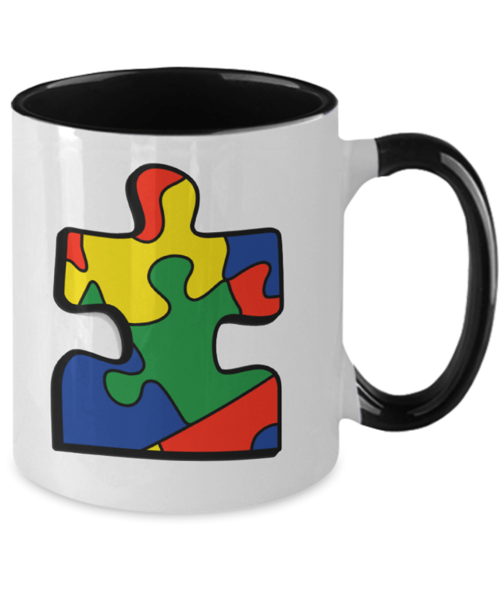 Autism awareness autistic puzzle piece acceptance coffee mug