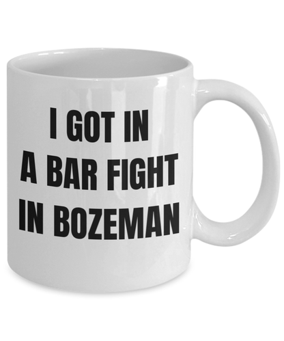 Coffee mug bar fight in bozeman funny mug coffee cup