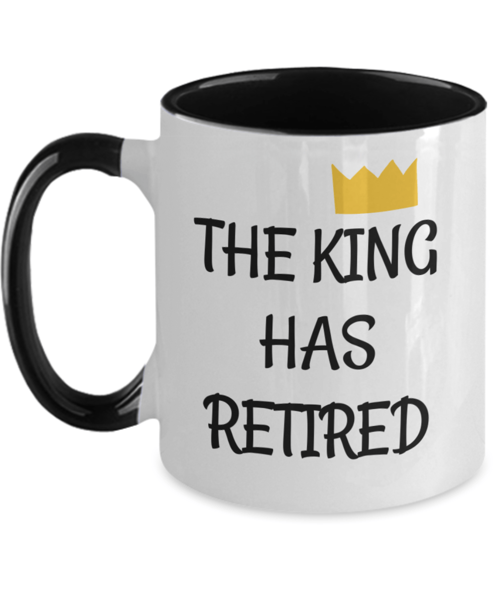 Retirement Coffee Mug Funny Retired Cup He Finally Retired