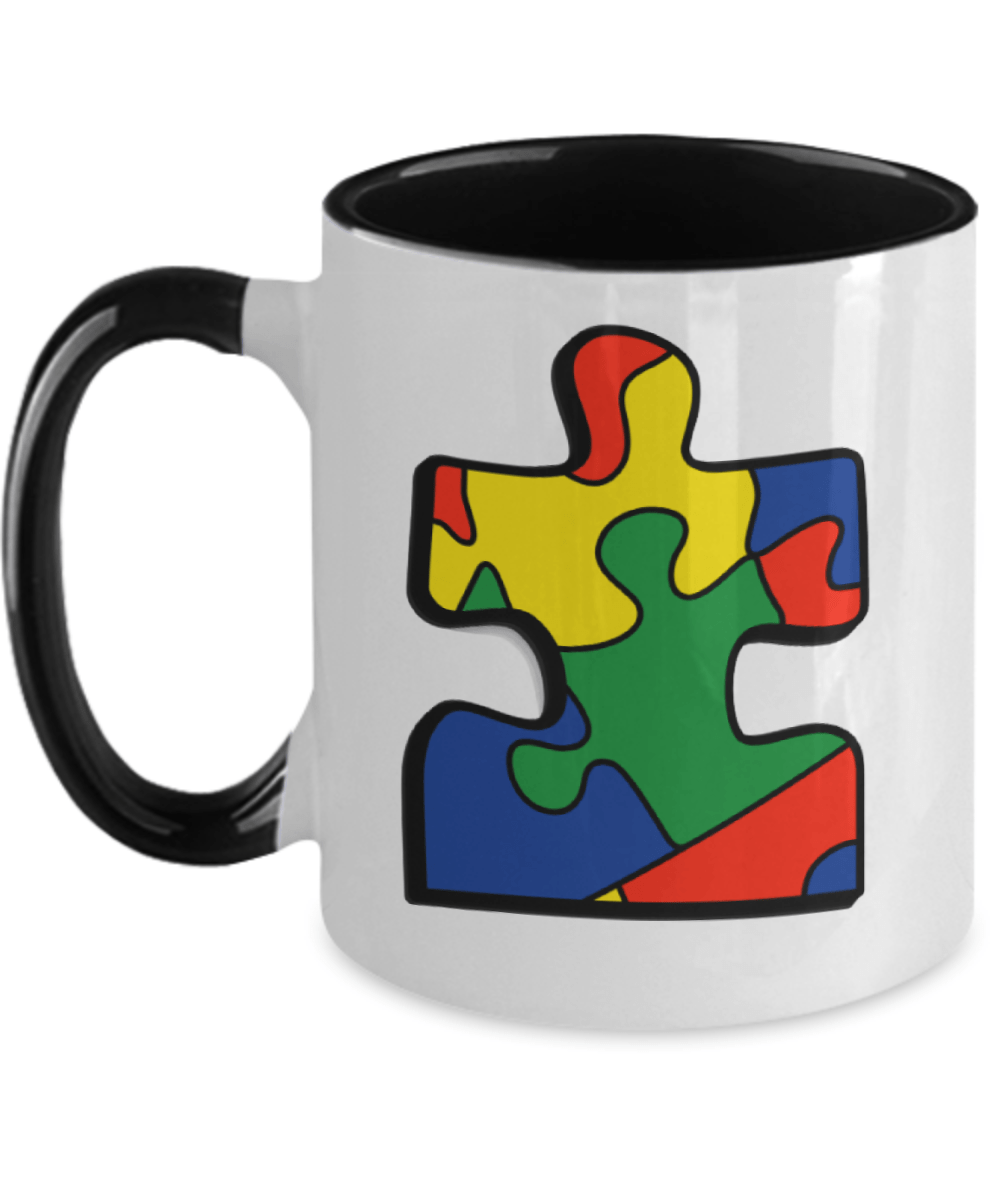 Autism awareness autistic puzzle piece acceptance coffee mug