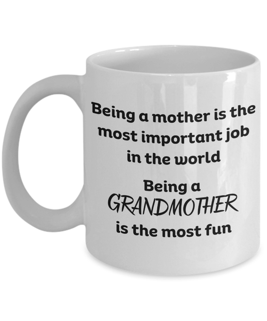 Grandmother Fidt | Love being a grandma, Funny Coffee Te Mug Cup Grandparents Day, Birthday, Mothers Day