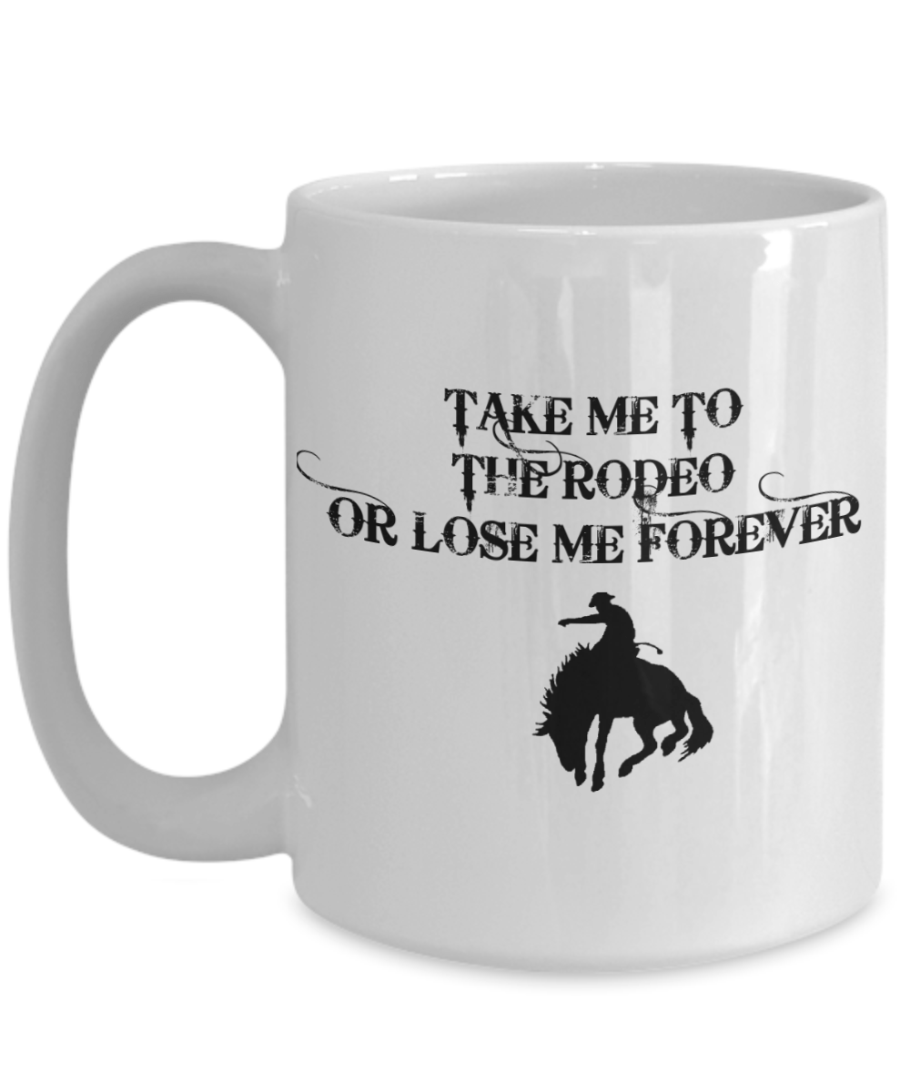 Coffee mug rodeo bronc rider gift for horse lover rodeo fan