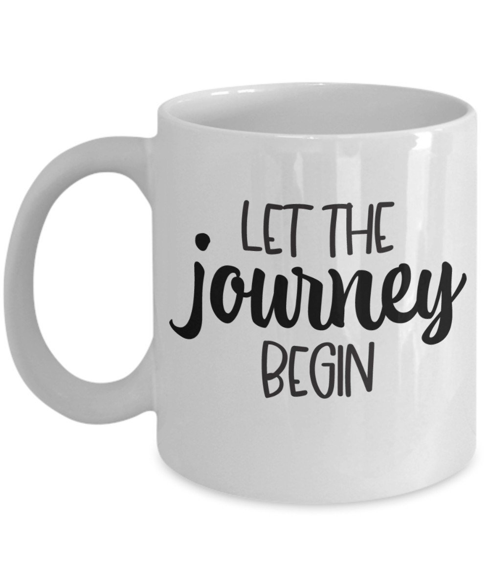 Retirement Let The Journey Begin Funny Retired Coffee Mug Fresh Start New Beginnings