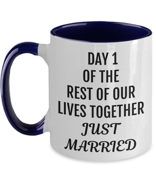 Just Married | Wedding Coffee Mug Gift, Gift To Bride and Groom, Wedding Vibes, Newlyweds Gift