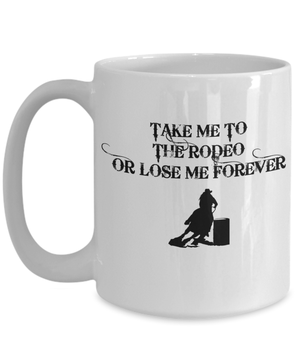 Coffee mug barrel racer rodeo fan horse lover