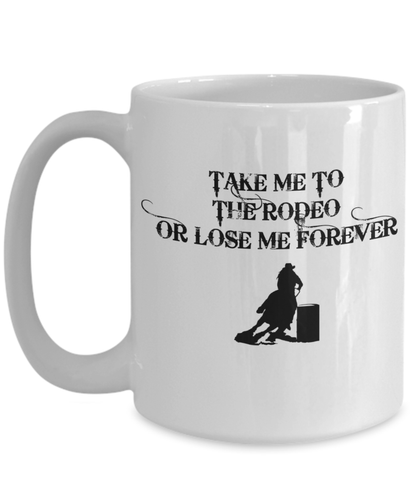 Coffee mug barrel racer rodeo fan horse lover