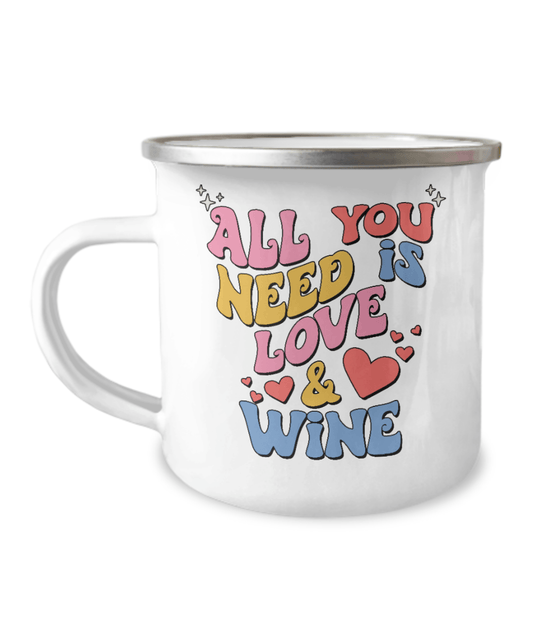 Love and Wine Funny Coffee Cup