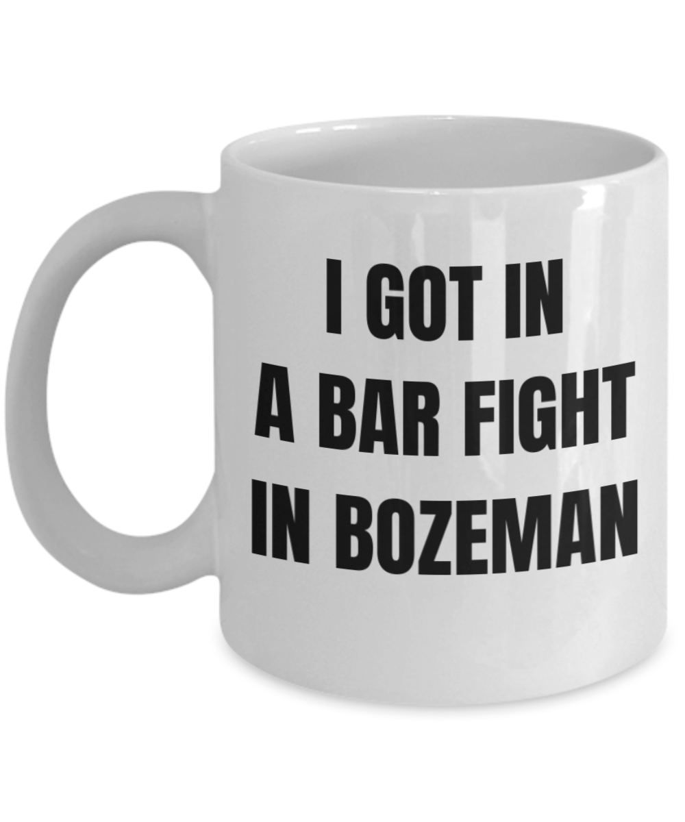 Coffee mug bar fight in bozeman funny mug coffee cup