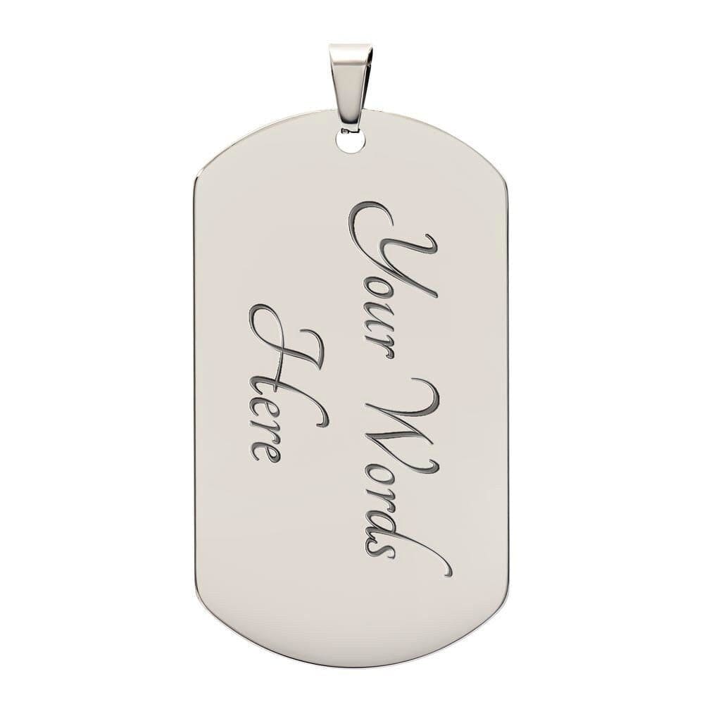 Dog tag bikers prayer for necklace