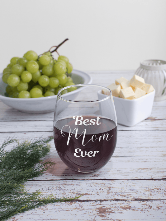 Gift For Mom | Stemless Wine Glass, Mothers Day, Birthday, Anniversary, Personalized